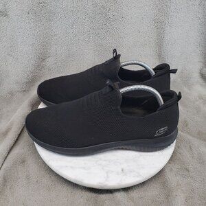 Skechers Shoes Womens Size 11 Black Textile Ultra Flex Slip On Sneakers